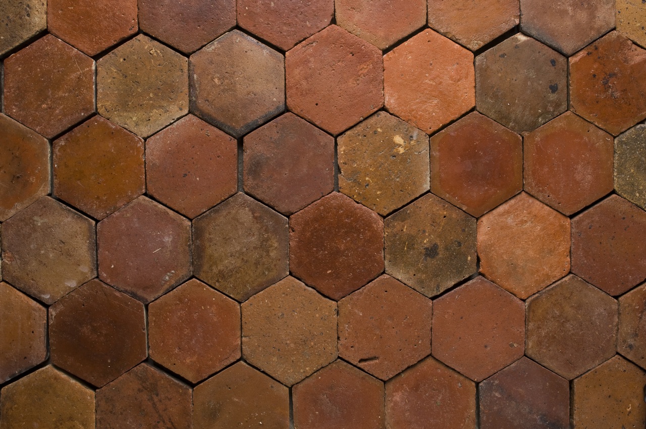 Reclaimed Terracotta Hexagonals Red Tones